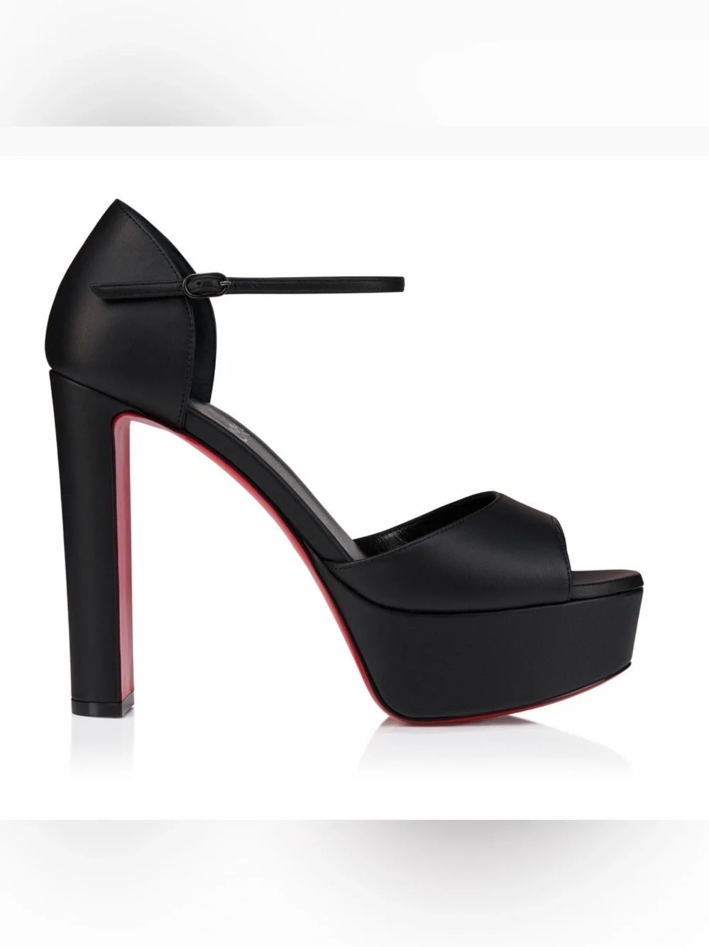 Auth Christian Louboutin Sandaloo  130 mm Strappy sandals -size 39 NWOT black